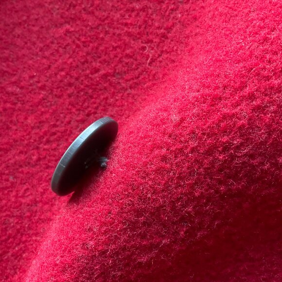 Woolrich W Med Pea coat Wool bl Ruby Red Double breasted Preppy Valentines - Picture 7 of 11